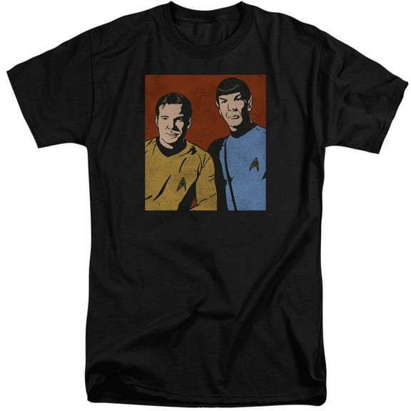 Star Trek Friends Adult Tall T-Shirt 18/1 T-Shirt Black