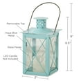 thumbnail image 7 of Kate Aspen Medium Decorative Lanterns - Set of 24 - Luminous Blue Metal Lantern Tealight Candle Holders Centerpieces for Wedding, Home Decor and Party - 6.3" H (8.9" H with Handle), 7 of 7