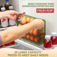 thumbnail image 6 of LACKUST Egg Holder for Refrigerator, 30 Capacity Egg Storage Container with Flip Lid, Stackable Egg Keeper w/Handles, BPA Free Clear Green Plastic, 6 of 9