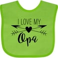 thumbnail image 3 of Inktastic I Love My Opa Heart and Arrows Boys or Girls Baby Bib, 3 of 4