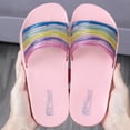 thumbnail image 4 of ZTTD Customized Women Slippers Bathroom Flip Flops Beach Slides Sandals Non Slip Colorful Rainbow Personalized Slippers Women's Slipper A, 4 of 5