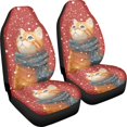 thumbnail image 3 of XYZCANDO Car Seat Covers 2 Pack Car Front Seat Cover Set Car Front Seat Covers Waterproof Soft SUV Van, Winter Dog, 3 of 10