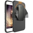thumbnail image 4 of Case/Mount/Clip for iPhone SE 2022/2020, Nakedcellphone Black Rugged Cover [with Finger Grip Stand] + [Belt Hip Holster] + [Magnetic Car Holder] - fits Apple iPhone SE3, SE2, 8, 7, 4 of 10