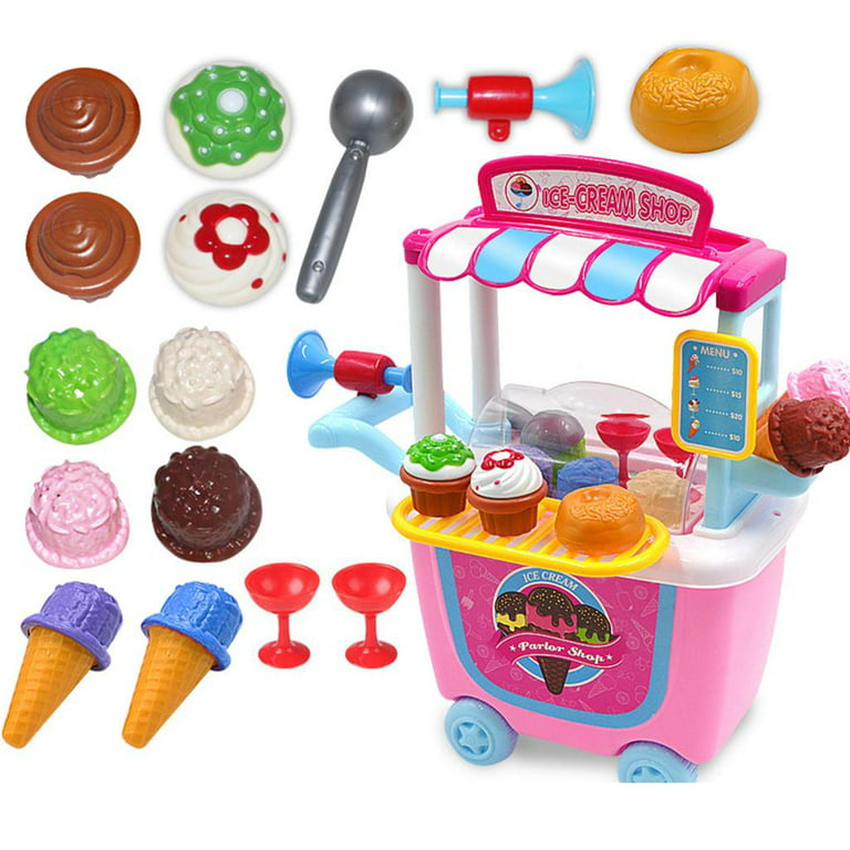 Pretend Play Ice Cream Maker Desserts Food Shop Set - Temu