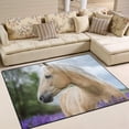 thumbnail image 2 of Dreamtimes Lightweight Soft Area Rugs, 80 x 58 inch（6'8" x 4'10"） Beautiful Palomino Horse Floor Mat for Kids Playing Room Hardwood Floor Living Room Nursery Rugs, 2 of 6