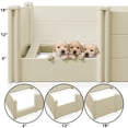 thumbnail image 3 of SmithBuilt 48" x 48" x 18" Whelping Box for Dogs and Puppies, Heavy Duty Whelping Pen and Birthing Box with Rails, Tan, 3 of 8