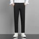 thumbnail image 3 of Pantalones azules para hombre, trajes de sastrería social de negocios para hombre, pantalones rectos, ropa de trabajo, estilo vintage, verano 2024, alta calidad, elegante, 3 of 5