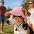 thumbnail image 4 of Dog Hat Corduroy Adjustable Baseball Cap for Small Dogs and Cats, Summer Sun Protection Breathable Pet Accessory for Puppies, 4 of 8