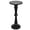 Black Hourglass, variant on FUIN Pedestal and Solid Pine Wood Round End Table, Brown