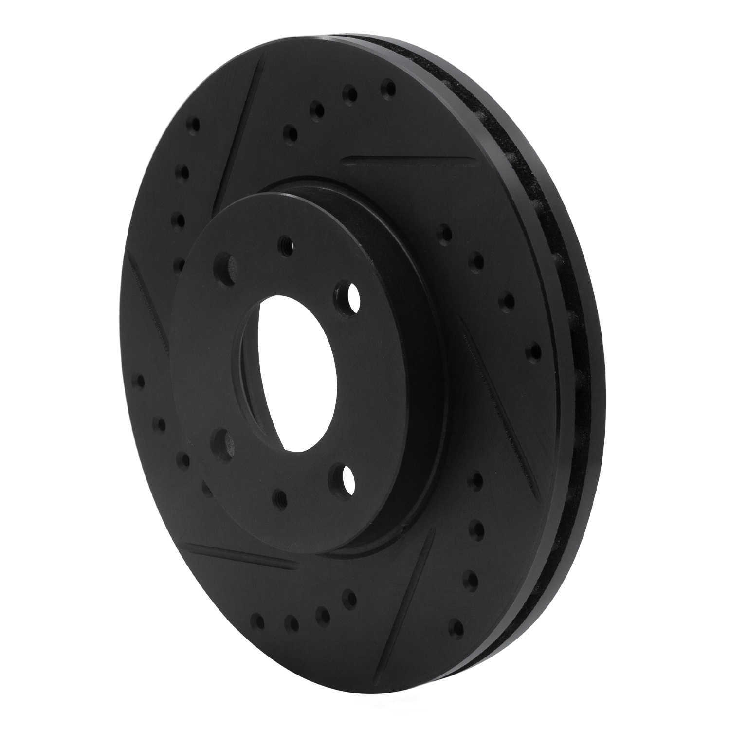 Dynamic Friction Company 633-67041L DFC Brake Rotor - Drilled And Slotted - Black
