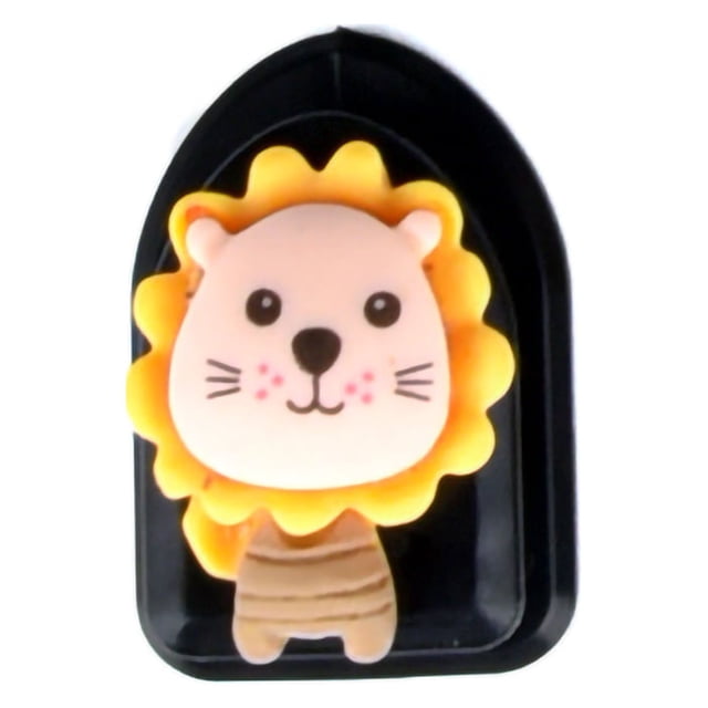 Cartoon Cute Car Hook Mini Hanger Self Adhesion Multifunction for Back Rest Dashboard Home WallYellow Lion