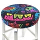 thumbnail image 3 of Disketp Neon Graffiti Urban Art Funda Redonda para Taburete, Funda de Cojín para Silla de Bar Suave y Elástica-13 inch, 3 of 7