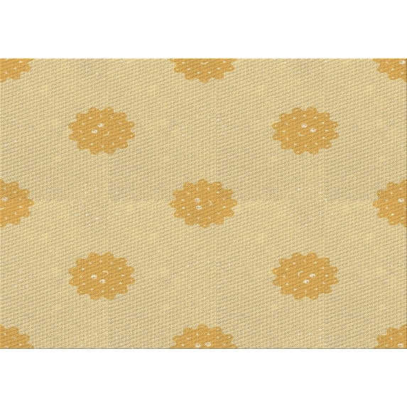 Ahgly Company Indoor Rectangle Patterned GoldenRod Gold Area Rugs, 2' x 4'