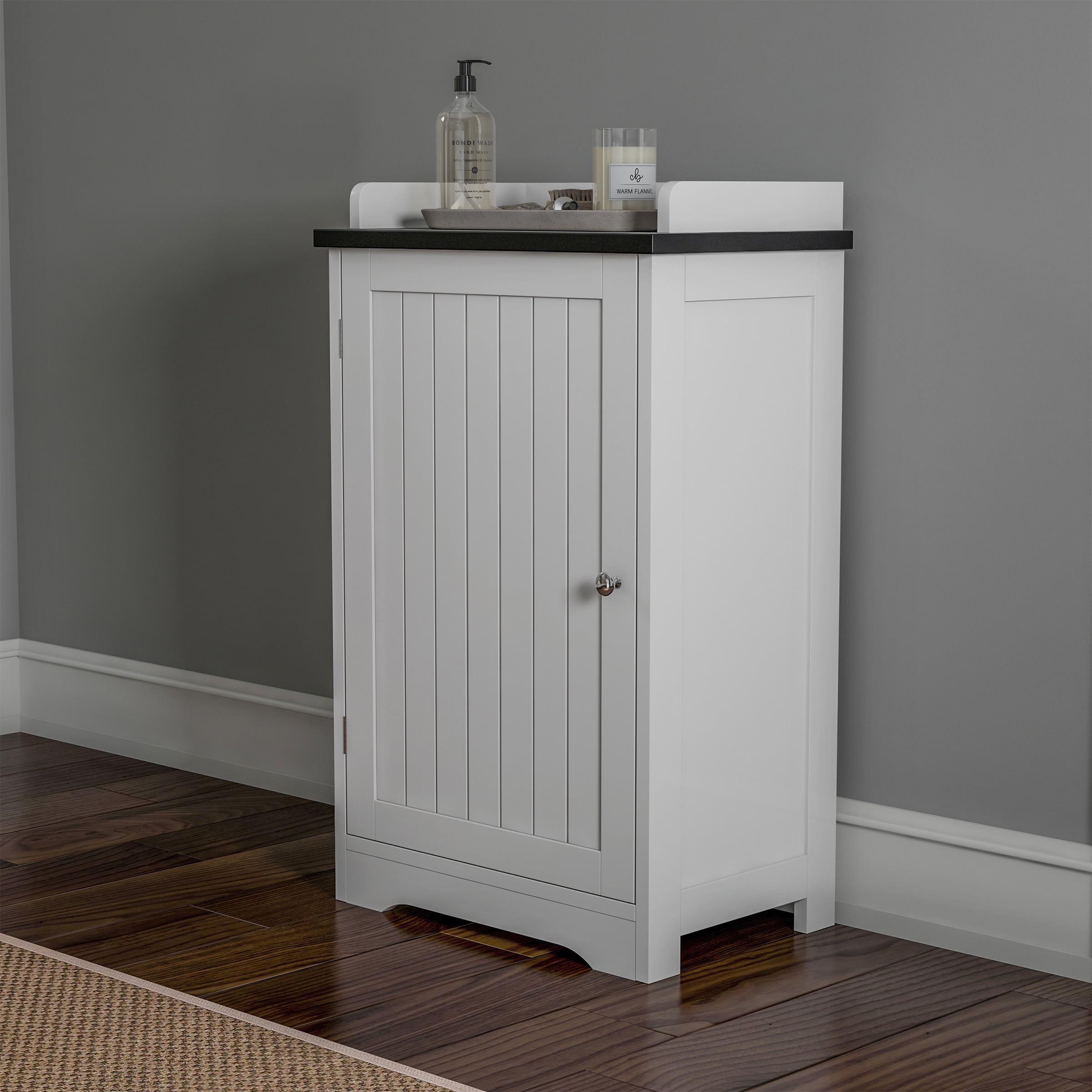 Somerset Home Bathroom Cabinet – Floor Cupboard for Storage (White ...