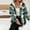 Green, variant on VIWORLD Women's Winter Long Sleeve Plaid Coat - Fleece Lined Hooded Jacket with Button Front & Pockets Khaki，S