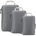 thumbnail image 1 of Organizador de maletas extensible de 3 piezas, Bolsas organizadoras de equipaje de viaje livianas (gris), 1 of 5