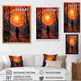 thumbnail image 4 of Designart "Path of Dawn Orange Awakening Path" Spiritual Framed Wall Art - Glam Orange Religious Portrait Living Room Framed Canvas Art, 4 of 6