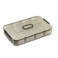 thumbnail image 4 of Caja de almacenamiento para frigorífico, caja de aperitivos dividida, refrigerador moderno extraíble, caja de condimentos para alimentos frescos, para Marrón 4 rejilla, 4 of 8