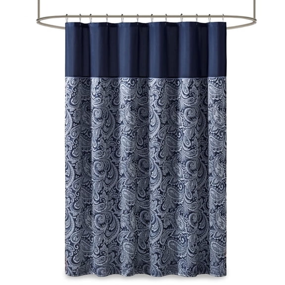 Gracie Mills Thornton Traditional Paisley Jacquard Shower Curtain - GRACE-3785