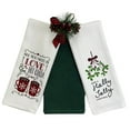 thumbnail image 2 of Serafina Home Christmas And Holiday All You Need Is Love Holly Jolly Kitchen Towels Set: Country Cotton Towels, 2 of 3