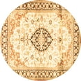thumbnail image 1 of Ahgly Company Indoor Round Medallion Brown Traditional Area Rugs, 3' Round, 1 of 4