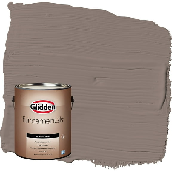 Glidden Fundamentals Cinnamon Toast / Brown Flat Exterior Paint, 1 Gallon