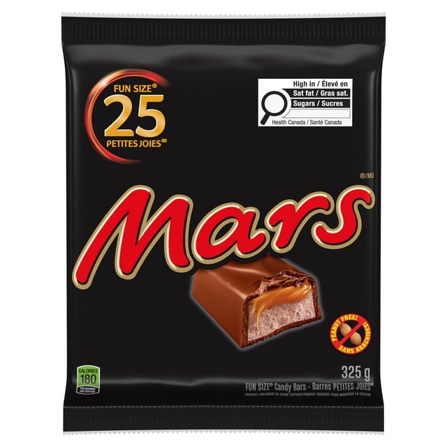 MARS Halloween Chocolate Fun Size Peanut Free Candy Bars, 25 Count Bulk Bag