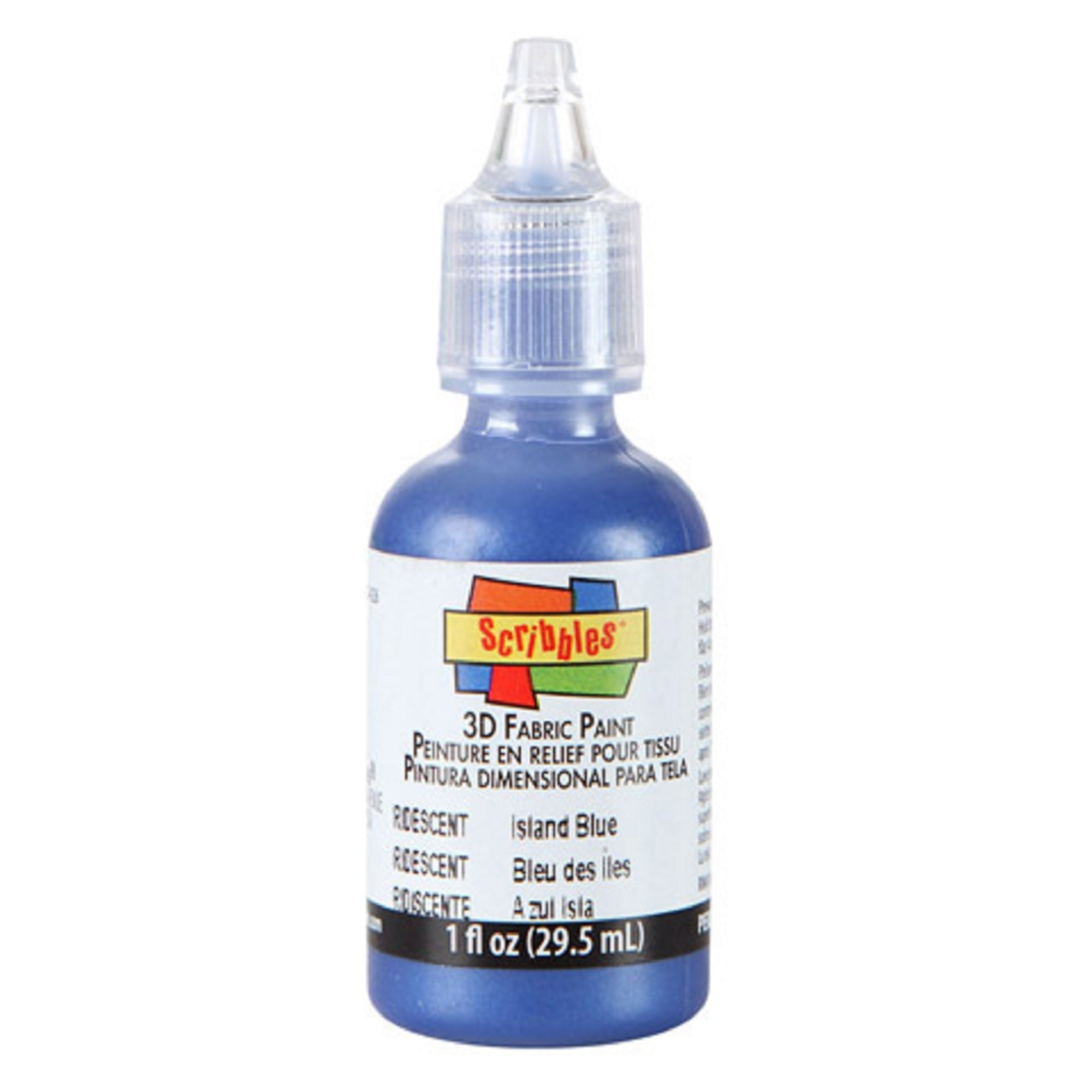 Iridescent Island Blue - Scribbles 3D Fabric Paint - 1 Oz. (DCSC232)