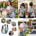 thumbnail image 5 of DISNIMO Scale Print Clear Backpack for School, Heavy Duty Large Clear School Bag Transparent Bookbag with Lunch Box & Pen Case, 17 Inch See Through PVC School Backpack, 5 of 5