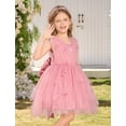 thumbnail image 7 of IBTOM CASTLE Toddler Flower Girl Dress Baby Butterfly Ruffle Tulle Tutu Dress Princess Birthday Party Pageant Formal Wedding Prom Gown 18-24 Months Pink, 7 of 7