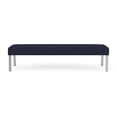 thumbnail image 2 of Waterfall Reception Waiting Room 3-Seat Bench / Silver Steel / Navy Blue, 2 of 5