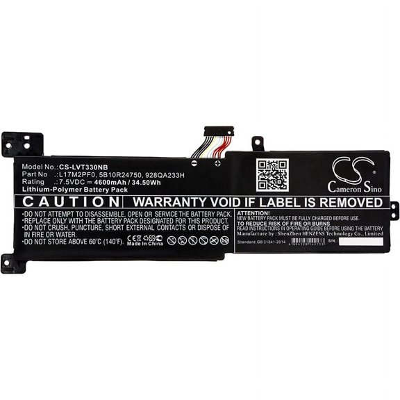 4600mAh 5B10Q62138 5B10R24749 5B10W67344 SB10W67406 5B10W67272 SB10W67397 L17M2PF1 L17L2PF0 Battery for Lenovo Ideapad 330-15ARR