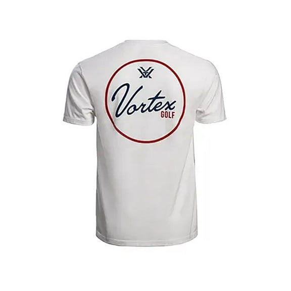 Vortex Optics Men's Golf Script Short Sleeve Crew Neck T Shirt White 2XL