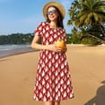 thumbnail image 4 of Lsque Fire Symbols Print Women's Casual Dress T-Shirt Summer Short Sleeve Scoop Neck Swing Dresses, 4 of 6