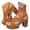 Brown, variant on Women's Platform Wedge Sandals Fashion Studded Crooss Strap Chunky High Heels Sling Back Open Toe Party Wedding Shoes Black Size 7