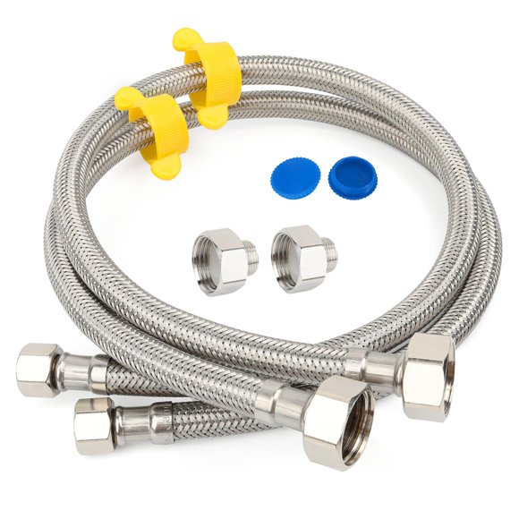 Kit de 2 líneas de suministro para grifo Klabb de acero inoxidable de 61 cm