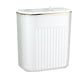 thumbnail image 1 of Bote de basura con tapa de 9 l para colgar en la puerta del armario de la cocina, color blanco, 1 of 8