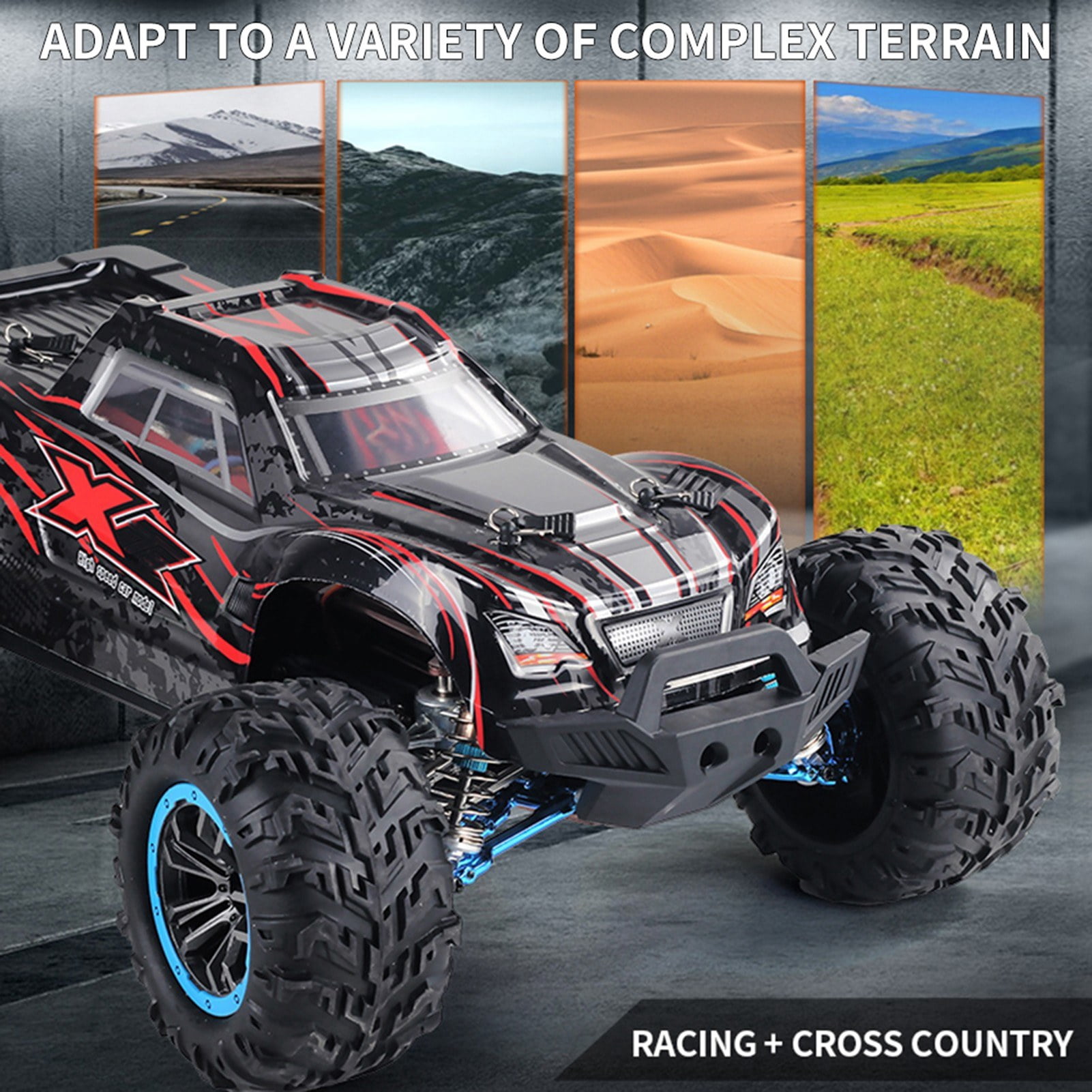 F21A 1/10 2.4GHz 75km/h Remote Control Off-Road Car 4WD Brushless Motor