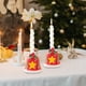 thumbnail image 5 of Portavelas navideños estilo estadounidense con lazo y campanillas personalizadas. Portavelas decorativos de cerámica para mesa o entrada. Pieza decorativa para aromaterapia. Candelabro de cerámica con, 5 of 6
