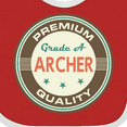 thumbnail image 4 of Inktastic Archer Premium Vintage Boys or Girls Baby Bib, 4 of 4