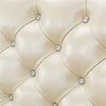 thumbnail image 6 of Michael Amini Hollywood Swank Eastern King Tufted Leather Bed - Creamy Pearl, 6 of 9