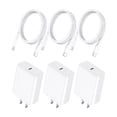 thumbnail image 1 of 3 Pack Cargador Tipo C Pd 20w Carga Rápida Con Cable Usb C A C 1m 3a Compatible Para Ip 15 Samsung Galaxy S21 S20 Ultra S10 S9 BLANCO, 1 of 5