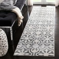 thumbnail image 3 of SAFAVIEH Isabella Eliza Geometric Floral Runner Rug, Grey/Ivory, 2'2" x 7', 3 of 10