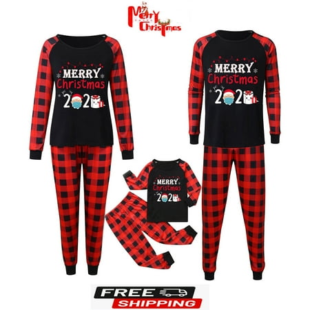 

Christmas Letter Print Christmas Pajamas For Family - Family Christmas PJs Matching Sets