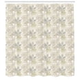 thumbnail image 3 of Ambesonne Vintage Shower Curtain, Chrysanthemum Motifs, 69"Wx84"L, Taupe Beige, 3 of 3