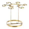 thumbnail image 1 of Encimera Vino Soporte para Vino Copas, Independiente Vino Copas Estante con 6 Ganchos, Metal Copas Soporte para Bar, Cocina Hogar Almacenamiento (Oro 265x230mm), 1 of 6