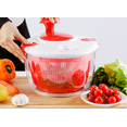 thumbnail image 1 of Tourne-salade de Cuisine Grande Capacité 5 L - Tourne-Laitue Manuel avec Couvercle Verrouillable et Poignée Rotative - Tourne-Salades Faciles à Utiliser avec Bol, Passoire et Système d'Égouttage Intégré (Vert), 1 of 2