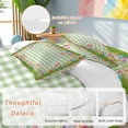 thumbnail image 6 of Easter Egg Queen Size Comforter Set, Colorful Rabbit Ears Egg Green Grass Green Buffalo Plaid Bedding for All Seasons, 4 Pcs Bed Set, 1Quiltcover (90"x92") ,1Sheet(94"x116"), 2Pillowcases (30"x20"), 6 of 12