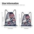 thumbnail image 2 of Fuzoiu Mallard Duck With American Flag Print Drawstring Backpack for Gym, Travel, Yoga,Sports Sackpack String Bag for Women Men-Small, 2 of 6