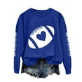 thumbnail image 2 of GEWSEY Womens Sweatshirt Gamy Day Graphic Print Long Sleeve Sunday Football Season Casual Tops Crewneck Outfits (Blue, XL), 2 of 6